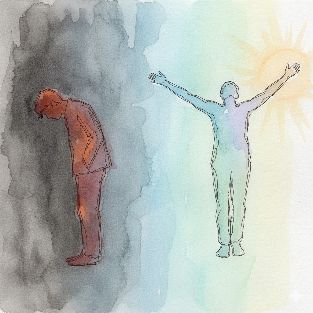 A person recovering from burnout while working